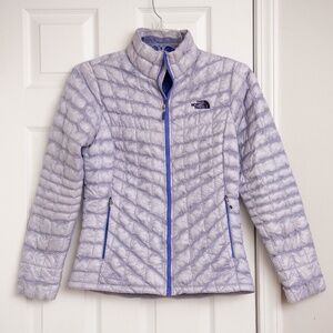 The North Face Puffer Jacket Women S Purple Full Zip Quilted Lightweight Coat